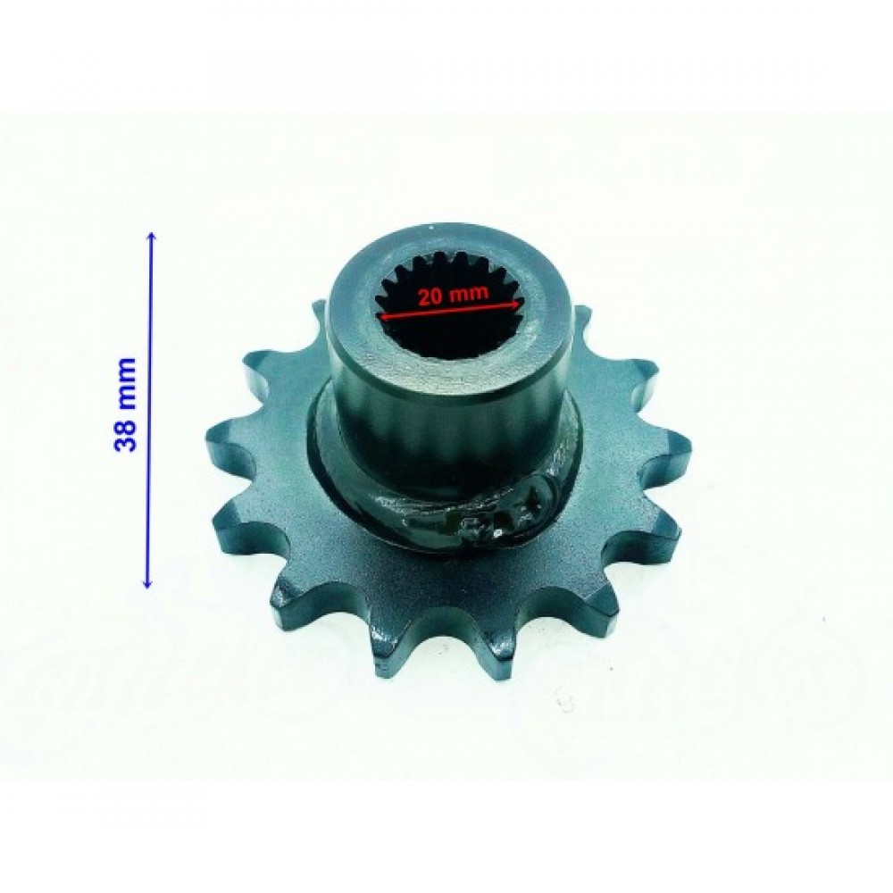 ATV ÖN DİŞLİ 530-14T İÇ 20 mm UZUNLUK 38,5 mm TM ÖM