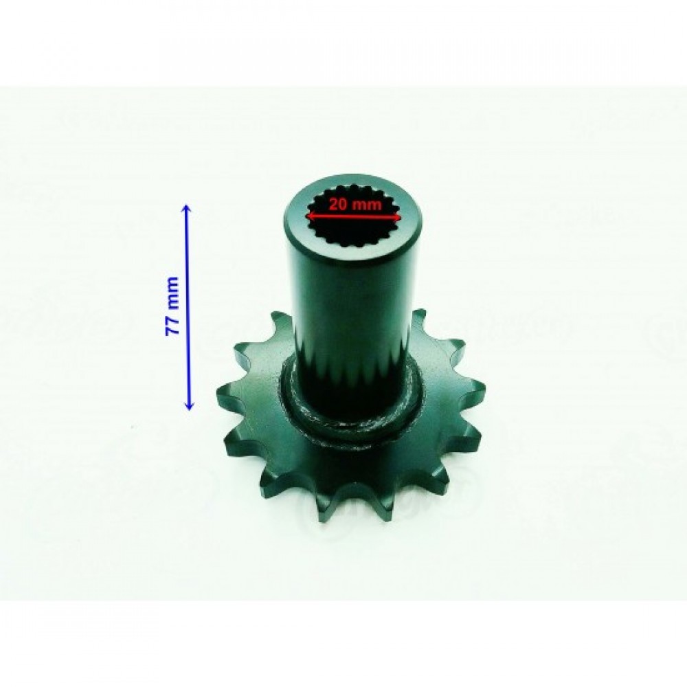 ATV ÖN DİŞLİ 530-14T İÇ 20 mm UZUNLUK 77 mm TM ÖM