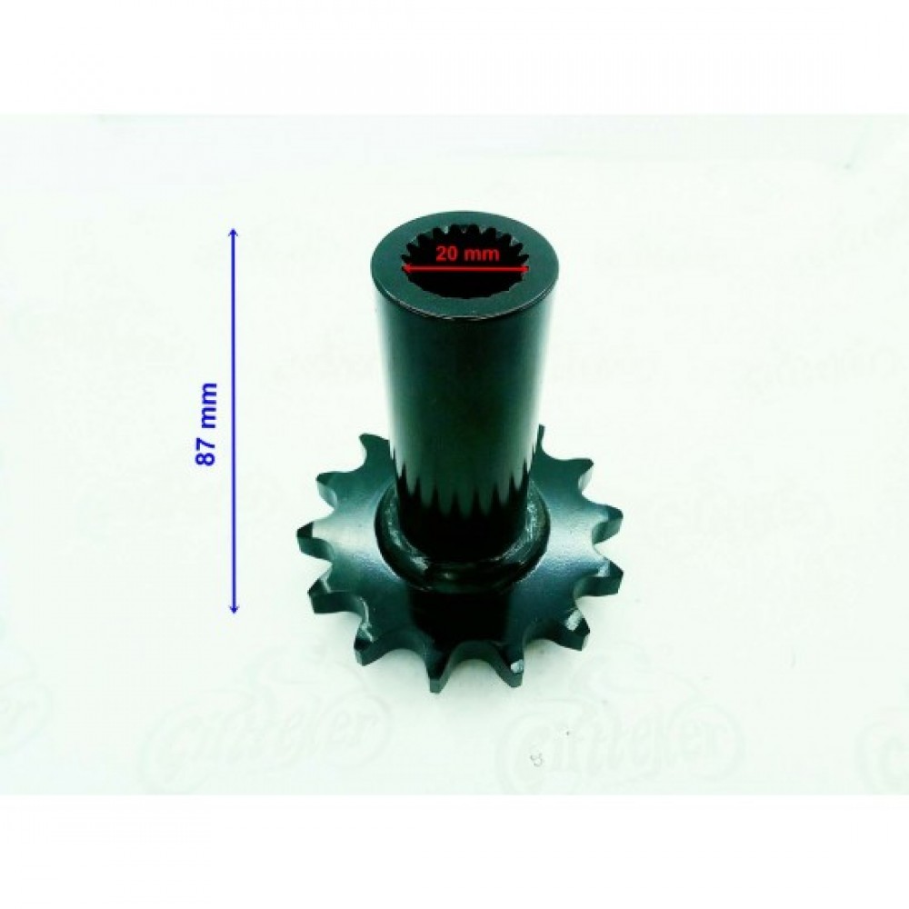 ATV ÖN DİŞLİ 530-14T İÇ 20 mm UZUNLUK 87 mm TM ÖM