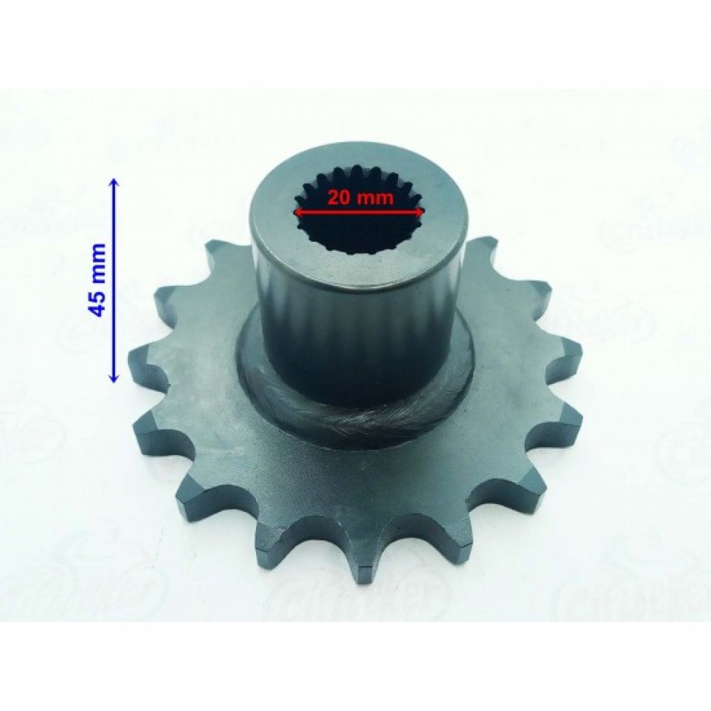 ATV ÖN DİŞLİ 530-16T İÇ 20 mm UZUNLUK 45 mm TM ÖM