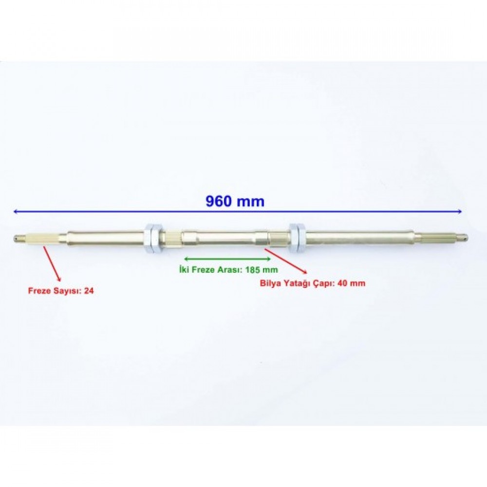 ATV TGB 325 AKS 960 mm BİLYA YATAĞI 40 mm 4 SOMUNLU ÖM