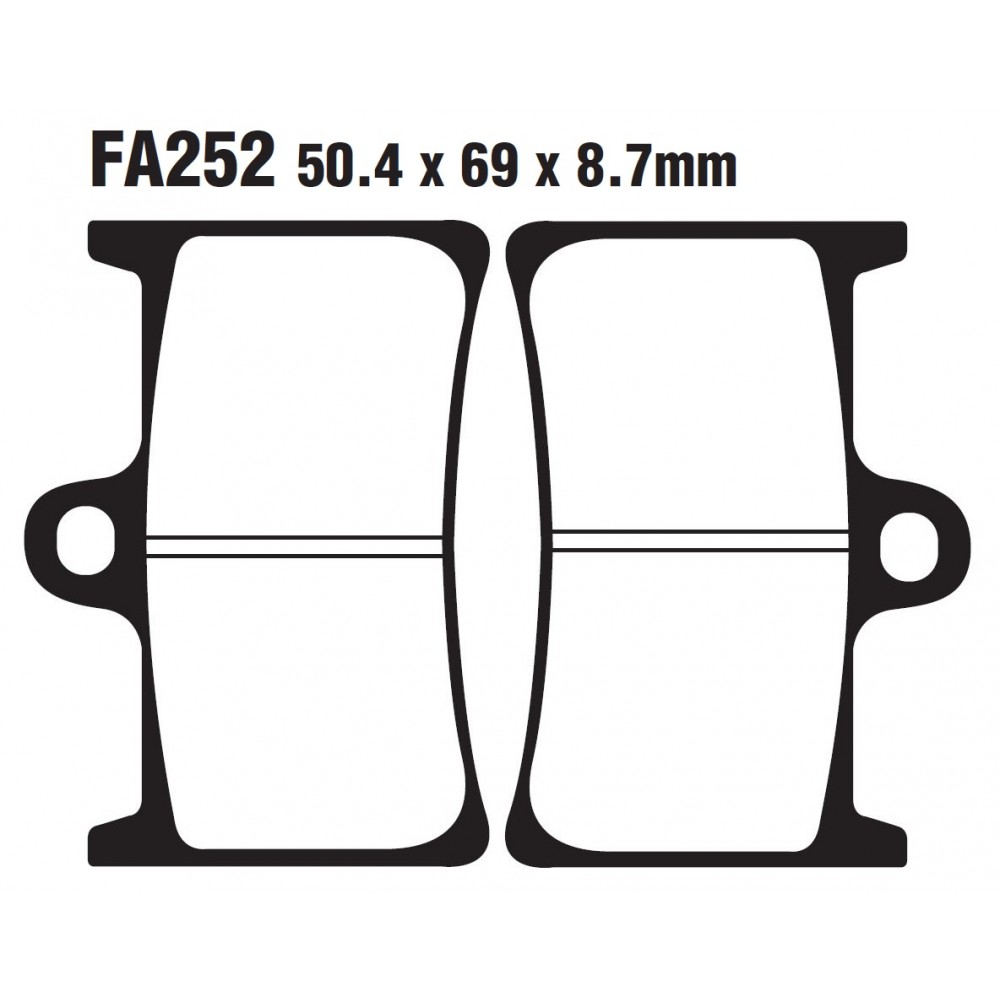 ÖN FREN DİSK BALATASI FA252 YAMAHA YZF 600 FZ6 FZ-07 MT-07(18-21) MT-09 YZF R1 XV 1700 XV 1900