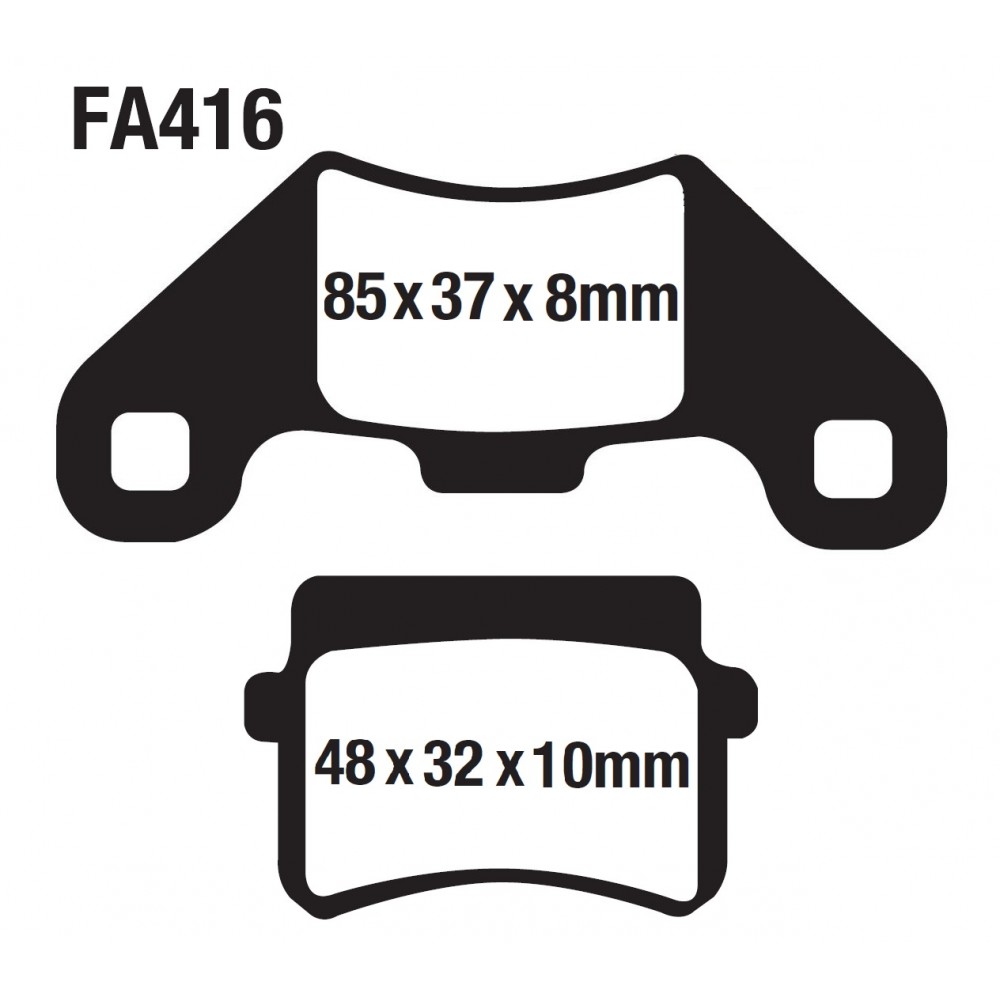 ÖN FREN DİSK BALATASI FA416 A KALİTE ATV AU SPİDER 250 CAZADOR 180