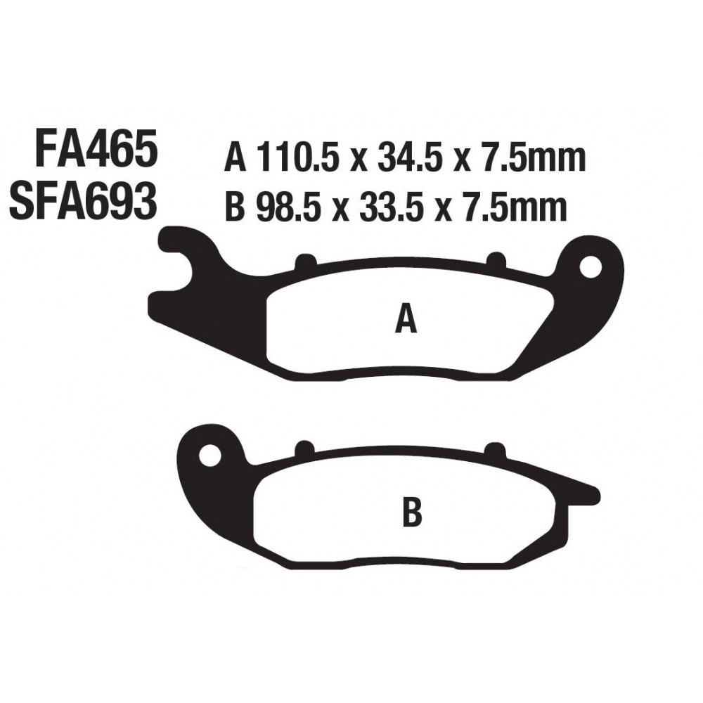 ÖN FREN DİSK BALATASI GOLD SFA693 FA465 HONDA CRF 250L (13-21) CRF 250 RALLY (17-21)