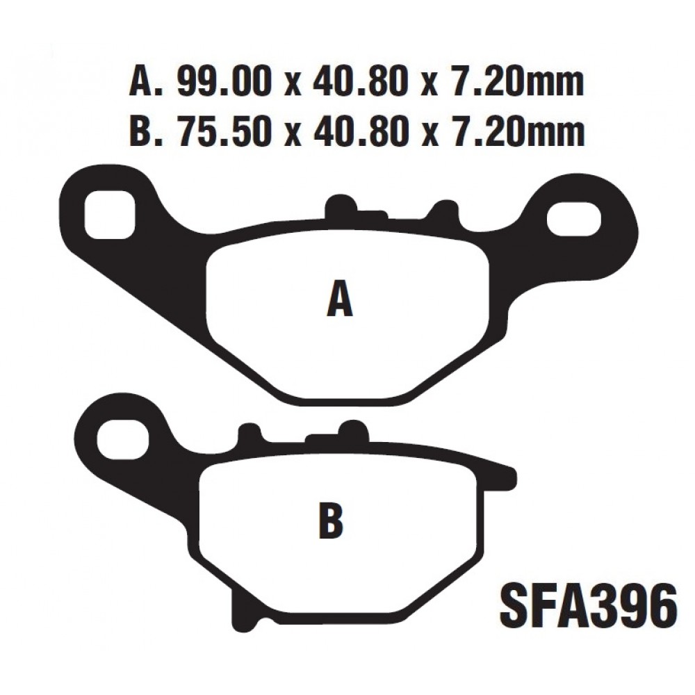 ÖN FREN DİSK BALATASI SFA396 SUZUKİ AN 125(1995-2000) - ADDRESS 110(2015-2016)