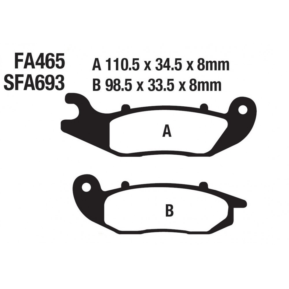 ÖN FREN DİSK BALATASI SFA693 FA465 HONDA CRF 250L (13-21) CRF 250 RALLY (17-21)